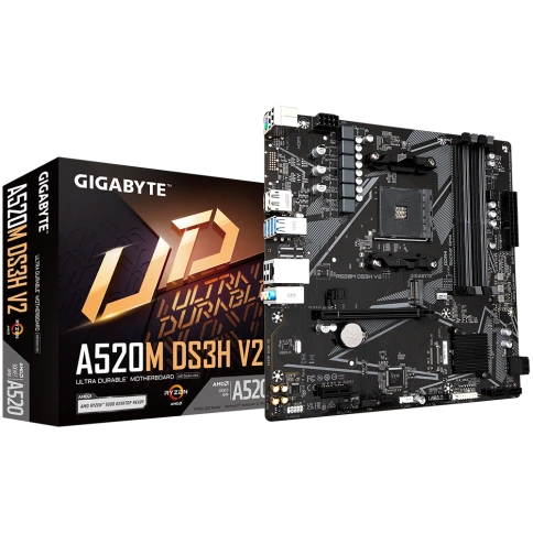 Материнская плата/ MB GIGABYTE AMD A520 sAM4, 4xDDR4(128GB), HDMI 2.1/DP, 1xPCIe 3.0x16, 1xPCIe 3.0, 1xLAN, 4xSATA 6Gb/s, 1xM.2, 4xUSB 3.2, 4xUSB 2.0, 1xPS/2, mATX фото 5