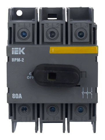 Выключатель-разъединитель модульный ВРМ-2 3P 80А IEK фото 3