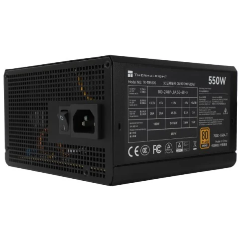 Блок питания 550W/ Power Supply Thermalright, 550W 80+ Bronze (ATX, 3.0, Non-modular, 1x24(20+4)pin 550mm, 1xCPU*2 8(4+4)pin 600+150mm, 1xPCIe 8(6+2)pin 450mm, 1xSATA*3+MOLEX4pin*1 400+150+150+150mm, 1xSATA*2+MOLEX4pin*2 400+150+150+150mm, Active, 120x120 фото 4