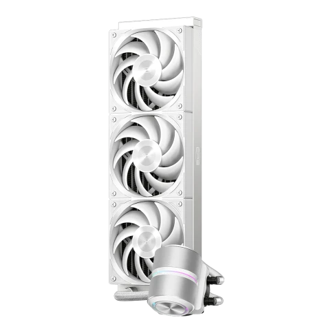 Система охлаждения/ Water Cooling System PCCooler DE360 Pro WH (300W, 360mm, White, ARGB Pump, Fans: 3x120mm, 86.73CFM, 32dBA, 2200RPM/ Pump height 57mm, 28dBA, 3200RPM, Rad thickness 27mm/ S: 1851, 1700, 1200, 115X, AM5, AM4, AM3) фото 1