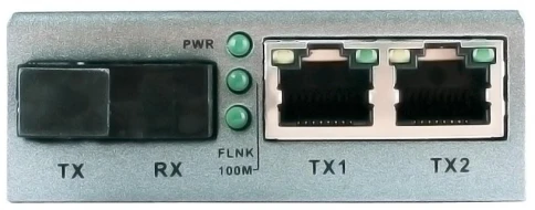 Медиаконвертер/ OSNOVO Медиаконвертер FE, 2*10/100Base-T, 1 оптический порт (SC, tx1550нм/rx1310нм) 100Base-FX, до 20 км фото 2