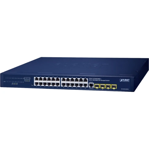 коммутатор/ PLANET GS-4210-24T4S IPv4/IPv6, 24-Port 10/100/1000T + 4-Port 100/1000X SFP L2/L4 SNMP Manageable Gigabit Ethernet Switch(supports ERPS Ring, CloudViewer app, MQTT and Cybersecurity feature) фото 1