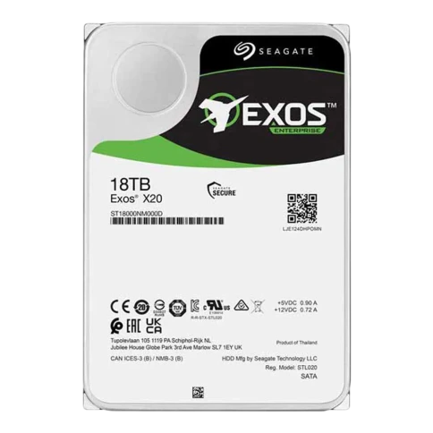 Жесткий диск/ HDD Seagate SAS 18Tb Exos X20 12Gb/s 7200 256Mb 1 year warranty (replacement ST18000NM004J) фото 1