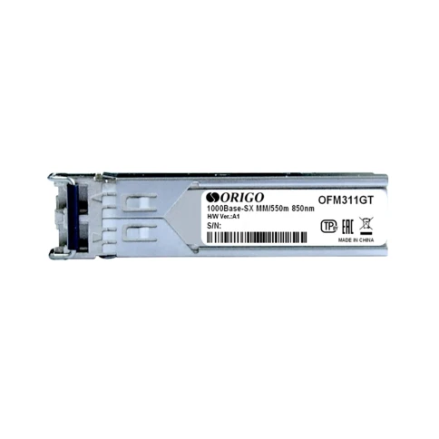 Трансивер/ OFM311GT SFP Transceiver, 1000Base-SX, Duplex LC, 850nm, Multi-mode, 550M фото 1