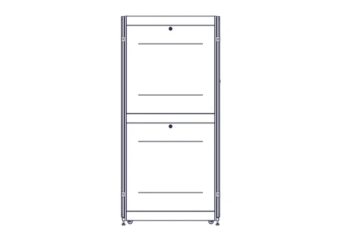 Шкаф Systeme Electric, серия Uniprom, 48U-750/1070, боковые панели 4шт, черный фото 4