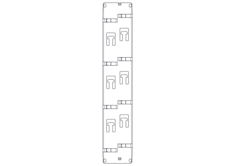 Horizontal Cable Organizer Uniprom Series, 2U, Steel Rings, 2 Rows фото 13