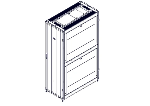 Systeme Electric mounting cabinet, Uniprom series, 42U-600/1200, 4pcs side panels, black фото 2