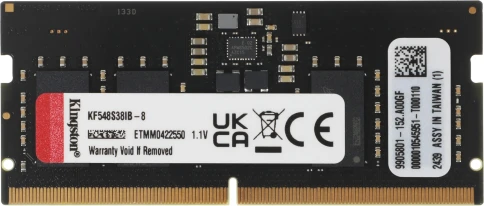 Память оперативная/ Kingston 8GB 4800MT/s DDR5 CL38 SODIMM FURY Impact PnP фото 2