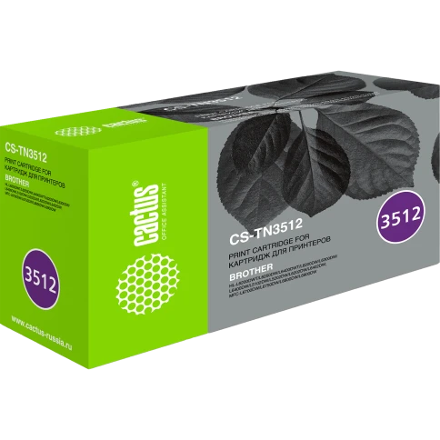 -/ Картридж лазерный Cactus CS-TN3512 TN-3512 черный (12000стр.) для Brother DCP L6600DWHL/L6250DNHL/L6 фото 2