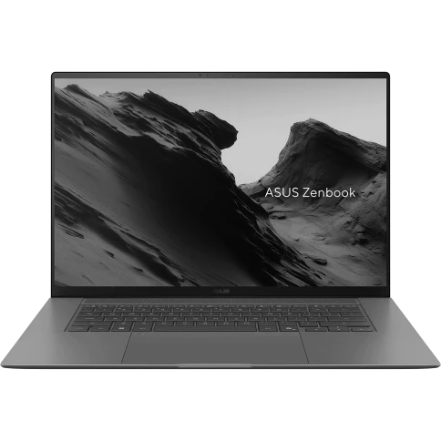 Ноутбук/ ASUS UM5606GA-SS179W 16"(2880x1800 OLED)/AMD Ryzen AI 9 465(2Ghz)/32768Mb/1024PCISSDGb/noDVD/Int:AMD Radeon/Cam/BT/WiFi/83WHr/war 1y/1.5kg/Antrim Gray/Win11Home + алюм корп; +чехол фото 1