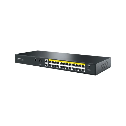Коммутатор/ Коммутатор Netis P124GH (L2) 24x100Мбит/с 2x1Гбит/с 1xКомбо(1000BASE-T/SFP) 1SFP 24PoE 24PoE+ 360W н фото 2
