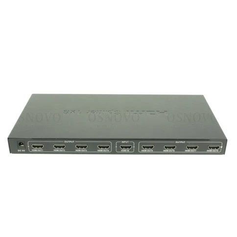 Разветвитель/ OSNOVO Разветвитель сигнала HDMI (1вх./8вых.). Максимальное разрешение 4K2K(30Гц). Поддержка 3D и HDCP. Скорость передачи данных до 10,2Гбит/с. фото 2