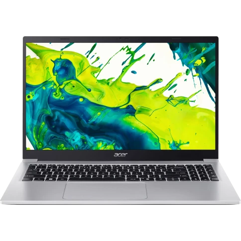 Ноутбук/ ACER Aspire Lite AL15-33P-32EH 15.6"(1920x1080 (матовый) IPS)/Intel Core 3 N355(3.9Ghz)/8192Mb/512PCISSDGb/noDVD/Int:Intel HD/Cam/BT/WiFi/50WHr/war 1y/1.5kg/Siver/NoOS фото 1