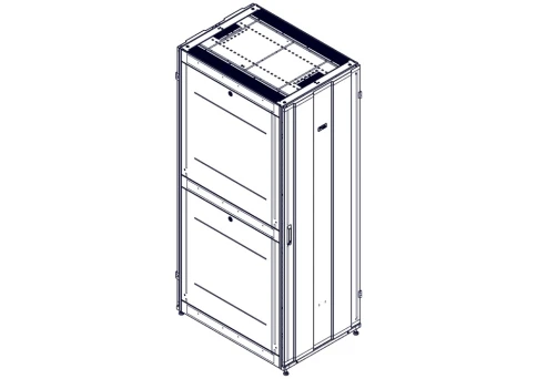 Шкаф Systeme Electric, серия Uniprom, 48U-750/1070, боковые панели 4шт, черный фото 8