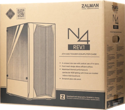 Корпус Zalman N4 REV.1 черный ATX 5x120mm 2x180mm 2xUSB2.0 1xUSB3.0 audio bott PSU [N4 REV.1 BLACK] фото 10