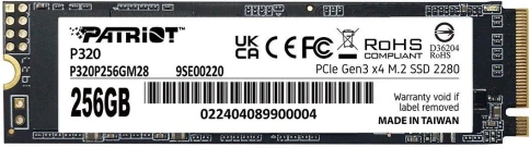 Твердотельный накопитель Patriot PCIe 3.0 x4 256GB P320P256GM28 P320 M.2 2280 [P320P256GM28] фото 1