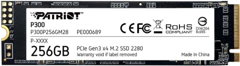 Твердотельный накопитель Patriot PCIe 3.0 x4 256GB P300P256GM28 P300 M.2 2280 [P300P256GM28] фото 1