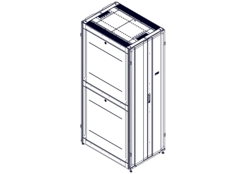 Шкаф Systeme Electric, серия Uniprom, 48U-750/1070, боковые панели 4шт, черный фото 1
