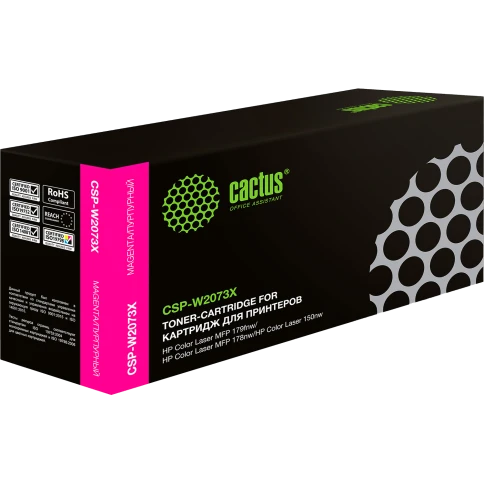 -/ Картридж лазерный Cactus CSP-W2073X 117X пурпурный (1300стр.) для HP Color Laser 150a/150nw/178nw MF фото 1