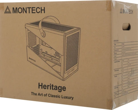 Корпус Montech Heritage (W) белый без БП mATX 9x120mm 2x140mm 2xUSB3.0 audio bott PSU фото 7