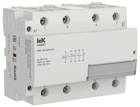 ARMAT Контактор модульный KMR 100А 230В AC 2НО 2НЗ IEK фото 1