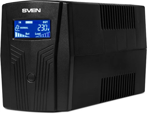 Линейно-интерактивный источник бесперебойного питания SVEN Pro 650, 390вт, 650Ва, 175-280в, 2 евророзетки, 4.4 кг./ UPS SVEN Pro 650, line-interactive, 390wt, 650Va, 175-280v, 2 eurosockets, 4.4 kg. фото 1
