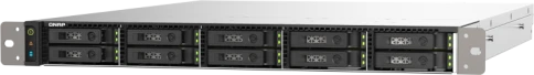 Сетевое хранилище без дисков/ ENTERPRISE QNAP TS-h1090FU-7232P-64G QTS hero NAS, AMD EPYC 7232P/7252 3.1-3.2 GHz, 64 GB DDR4 ECC (8 x 8 GB) up to 1.5 TB (12 x 128 GB), 10x2.5-inch U.2 PCIe NVMe / SATA bays, 2x25 GbE SFP28, 2x2.5 GbE, 3xUSB 3.2 Gen 1, rack фото 1