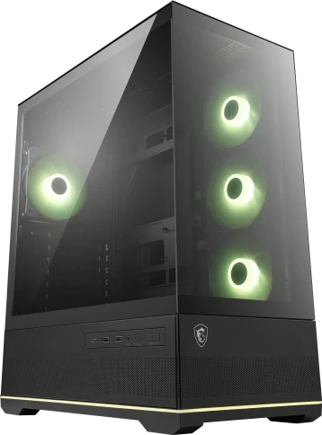 Корпус ПК без блока питания/ Case MSI MAG PANO 110R PZ, Midi-Tower, TG, 4x120mm ARGB, 2xUSB 3.2, 1xUSB 3.2 Type-C, ATX, mATX, mITX Black фото 1