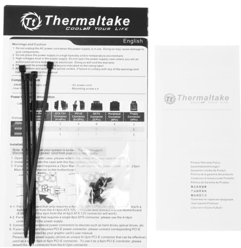 Блок питания Thermaltake ATX 750W Smart BX1 RGB 80+ bronze (20+4pin) APFC 120mm fan color LED 8xSATA RTL [PS-SPR-0750NHSABE-1] фото 3