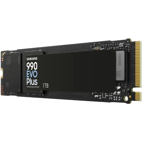 Твердотельные накопители/ Samsung SSD 990 EVO Plus, 1000GB, M.2(22x80mm), NVMe 2.0, NVMe 2.0, PCIe 4.0 x4, V-NAND TLC, R/W 7150/6300MB/s, IOPs 850 000/1 350 000, TBW 600, DWPD 0.3 (12 мес.) фото 2