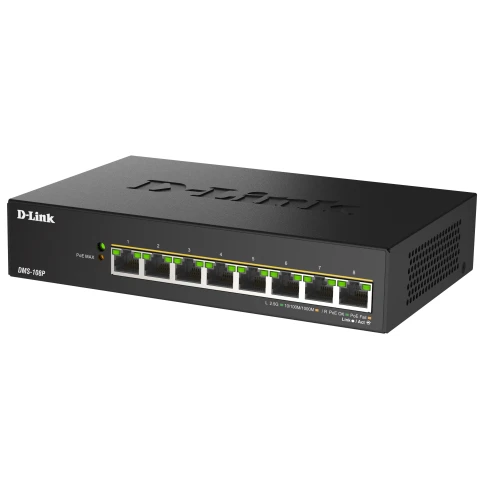 Коммутатор/ Коммутатор, 8x2.5GBase-T PoE 802.3bt 90 Вт, PoE-бюджет 230 Вт, корпус металл фото 2