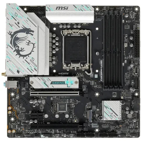 Материнская плата/ MB MSI INTEL B760 s1700, 4xDDR5(256GB), 2xHDMI 2.1/2xDP, 2xPCIe 4.0x16, 1xPCIe 3.0, 1xLAN (2.5GbE), Wi-Fi, BT, 4xSATA 6Gb/s, 2xM.2, 4xUSB 3.2, 2xUSB 2.0, 1xPS/2, mATX фото 2