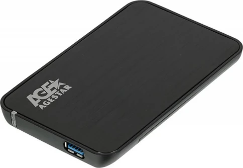 Внешний корпус для HDD/SSD AgeStar 3UB2A8-6G SATA III пластик/алюминий черный 2.5" фото 2