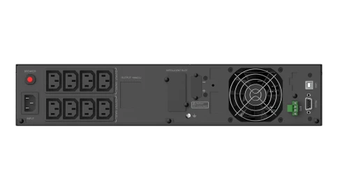 Стоечный ИБП с топологией двойного преобразования/ ИБП CBR [ESN-1.5KRT-8I-LCHERSC] Online 1500VA/1500W RT 8 x C13, LCD, HID-USB, RS232, EPO, SNMP slot фото 3