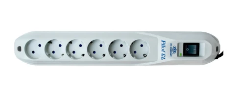 Сетевой фильтр Pilot GL 6 розеток (5 евро + 1 без заземления) 7 м/ Surge protector Pilot GL 6 outlets (5 euro + 1 without ground) 10A / 2.2kVt, 7m фото 2