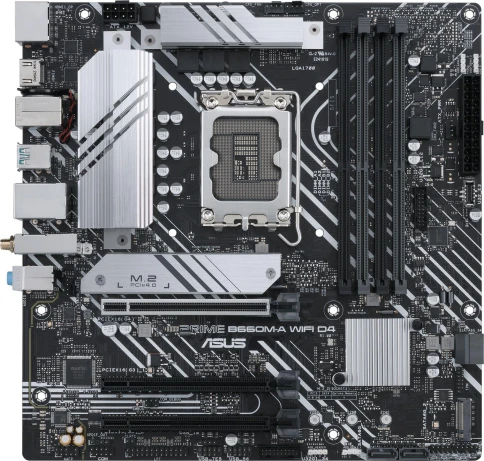 Материнская плата ASUS PRIME B660M-A WIFI D4 Soc-1700 Intel B660 4xDDR4 mATX AC`97 8ch(7.1) GbLAN RAID+HDMI+DP [PRIME B660M-A WIFI D4] фото 2