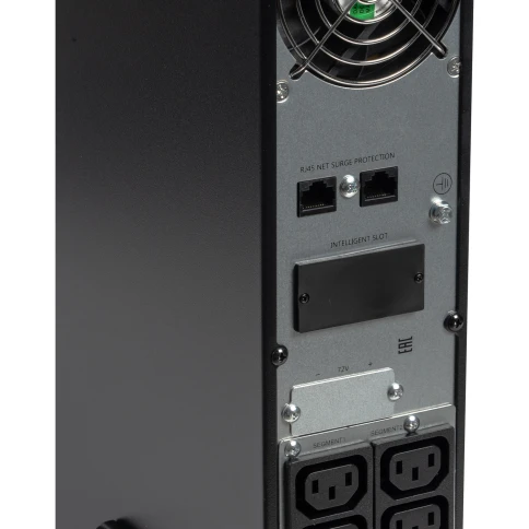 8773 SKAT-UPS 3000-RACK-ON-6X9-E P3 ИБП 3000ВА/3000 Вт, 2U, On-Line, синус, встр. АКБ 72В (6x9Ач), 8хC13+1xC19, USB, RS232, RS485, параллельный порт, слот для карт (SNMP, реле), EPO, ШхГхВ 440х605х88, масса 30.4 кг фото 7