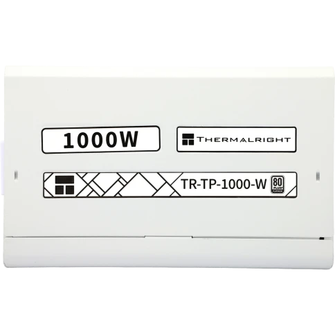 Блок питания 1000W/ Power Supply Thermalright, 1000W 80+ Platinum (ATX, 3.0, PCIe 5.0, Full modular, 1x24(20+4)pin, 1xCPU 8(4+4)pin, 2xPCIe*2 8(6+2)pin, 1x12VHPWR PCIe 5.0 12+4pin 600mm, 10xSATA3, 5xMOLEX4pin, Active, 120x120mm, 150x140x86mm, APFC, OPP, O фото 2