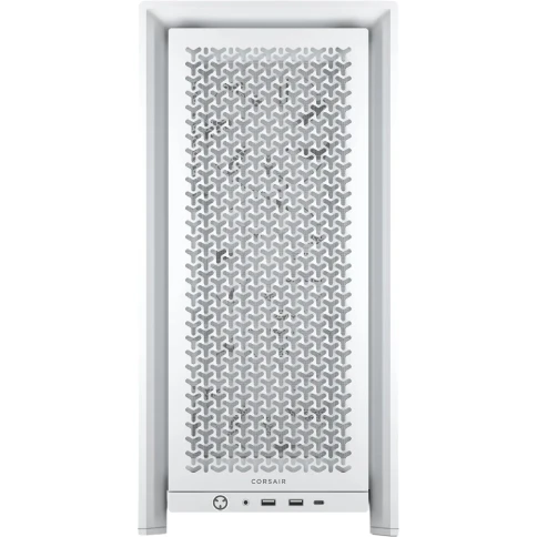 Корпус без блока питания/ Case Corsair Frame 4000D RS, Midi-Tower, TG, 3x120mm, 2xUSB-A 3.2, 1xUSB 3.2 Type-C, E-ATX, ATX, mATX, mITX White фото 2