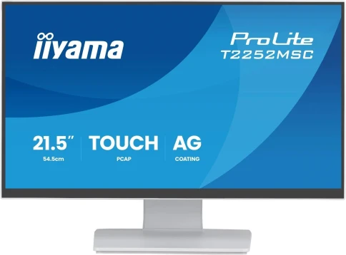 Монитор Iiyama 22" ProLite T2252MSC-W2AG белый IPS LED 5ms 16:9 HDMI M/M матовая 250cd 178гр/178гр 1920x1080 60Hz DP FHD USB Touch 4.5кг фото 1