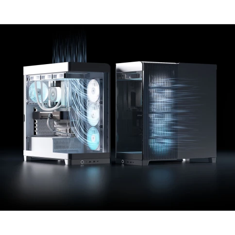 Корпус без блока питания/ Case Corsair Frame 4500X RS-R ARGB, Midi-Tower, TG, 3x120mm ARGB reverse fans, 2xUSB-A 3.2, 1xUSB 3.2 Type-C, E-ATX, ATX, mATX, mITX White фото 7