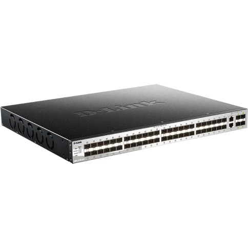 Коммутатор/ DGS-3130-54S Managed L3 Stackable Switch 48x1000Base-X SFP, 2x10GBase-T, 4x10GBase-X SFP+, CLI, 1000Base-T Management, RJ45 Console, USB, RPS, Dying Gasp фото 2