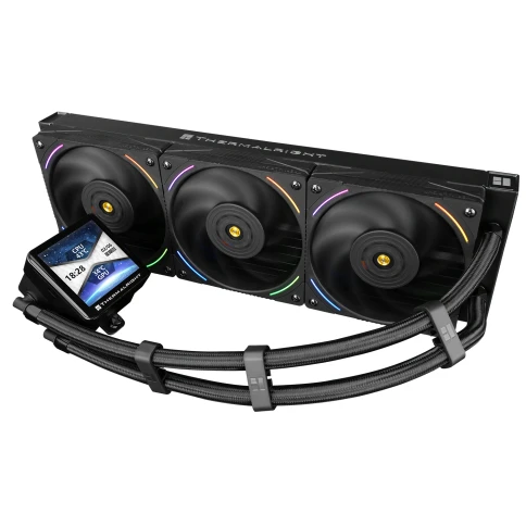 Система жидкостного охлаждения/ Water Cooling System Thermalright Frozen Vision 360 V2 (360mm, LED, Black, ARGB/ Fans: 3x120mm, 69CFM, 27dBA, 2150RPM/ Pump height 60mm, 23dBA, 3000RPM, Rad thickness 27mm/ S: 1700, 1200, 1851, 115X, 2011, 2066, AM5, AM4) фото 5