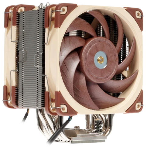Кулер для процессора/ CPU Cooler Noctua NH-U12A (169W, 4-pin PWM, 158mm, Al/Cu, 7x6mm, 2x120x120x25mm, 60CFM, 22.6dBA, 2000RPM, S: 1851/1700/1200/115X, AM5/AM4, Beige/Brown) фото 1