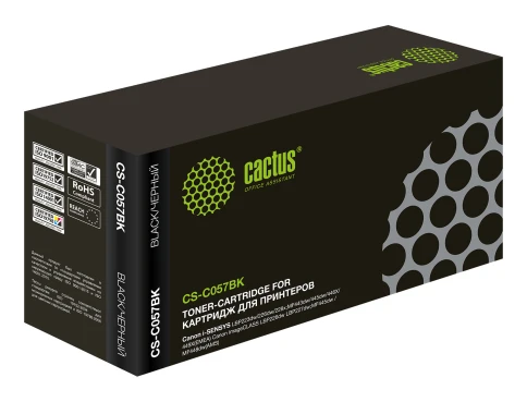 -/ Картридж лазерный Cactus CS-C057BK 057 H черный (3100стр.) для Canon i-SENSYS LBP223dw/226dw/228x фото 1