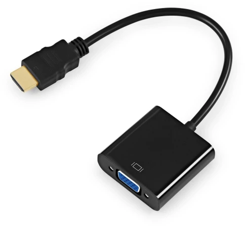 Переходник KingPrice KP-HDMI(m)-VGA(f) HDMI (m) VGA (f) 0.1м черный [KP-HDMI(M)-VGA(F)] фото 1