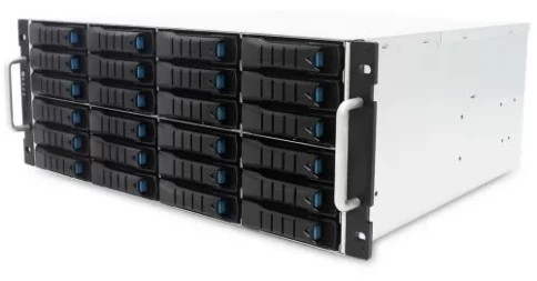 Дисковая полка AIC XJ1-40244-02/ J4024-04-35X, 4U 24 x 3.5" hot-swap bays, hot-swap JBOD with dual SAS 12G expander controller, dual BMC, tool-less HDD tray, 550W 1+1 hot-swap redundant 80+ platinum, tool-less rail kit (35X series) фото 1