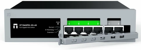 Коммутатор/ Неуправляемый PoE коммутатор Gigabit Ethernet, 4 PoE+ порта 1000 Мбит/с, 2 порта 1000 Мбит/с RJ45 Uplink, БП 65Вт фото 8