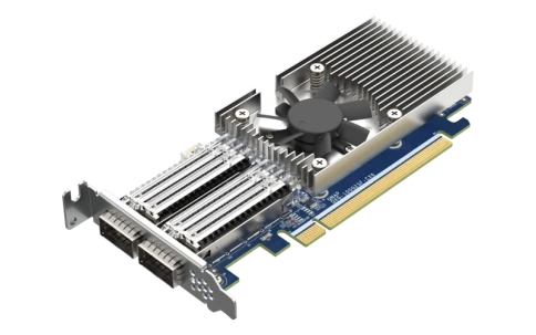 сетевая карта/ QNAP QXG-100G2SF-CX6 Dual Port 100 GbE SFP28 Network Card PCIe Gen4 x16 фото 3