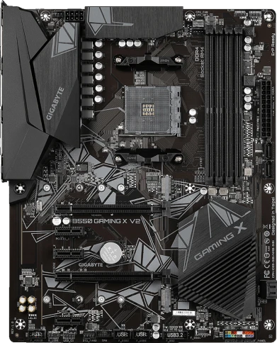 Материнская плата/ MB GIGABYTE AMD B550 sAM4, 4xDDR4(128GB), DVI-D/HDMI 2.1, 1xPCIe 4.0x16, 1xPCIe 3.0x16, 3xPCIe 3.0, 1xLAN, 4xSATA 6Gb/s, 2xM.2, 4xUSB 3.2, 2xUSB 2.0, 1xPS/2, ATX фото 2